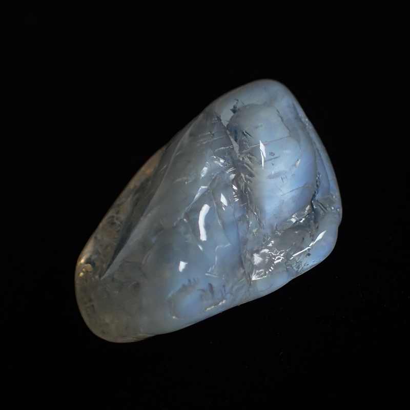 大きな原石其の侭磨きブルームーンストーン30.370cts美しいブルーシルバーの輝き！