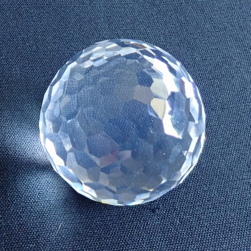 抜群クリーン！天然ファセットクォーツボール（球）ナチュラル水晶ファセット球4.7cm球！約719.5cts