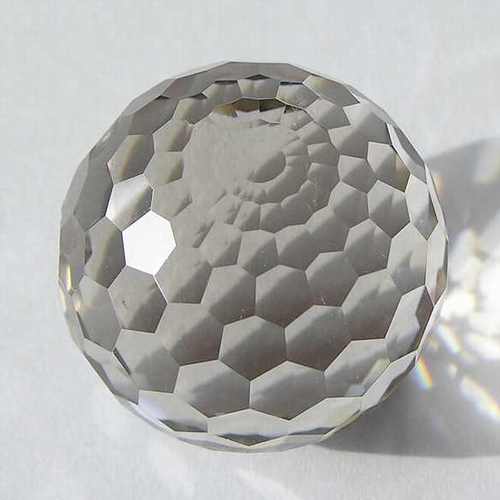天然ファセットクォーツボール（球）49.5ｇナチュラル水晶ファセット球3.3cm球！